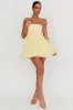 Dreamscape Strapless Tulle Mini Dress Lemon sold by Selfie Leslie