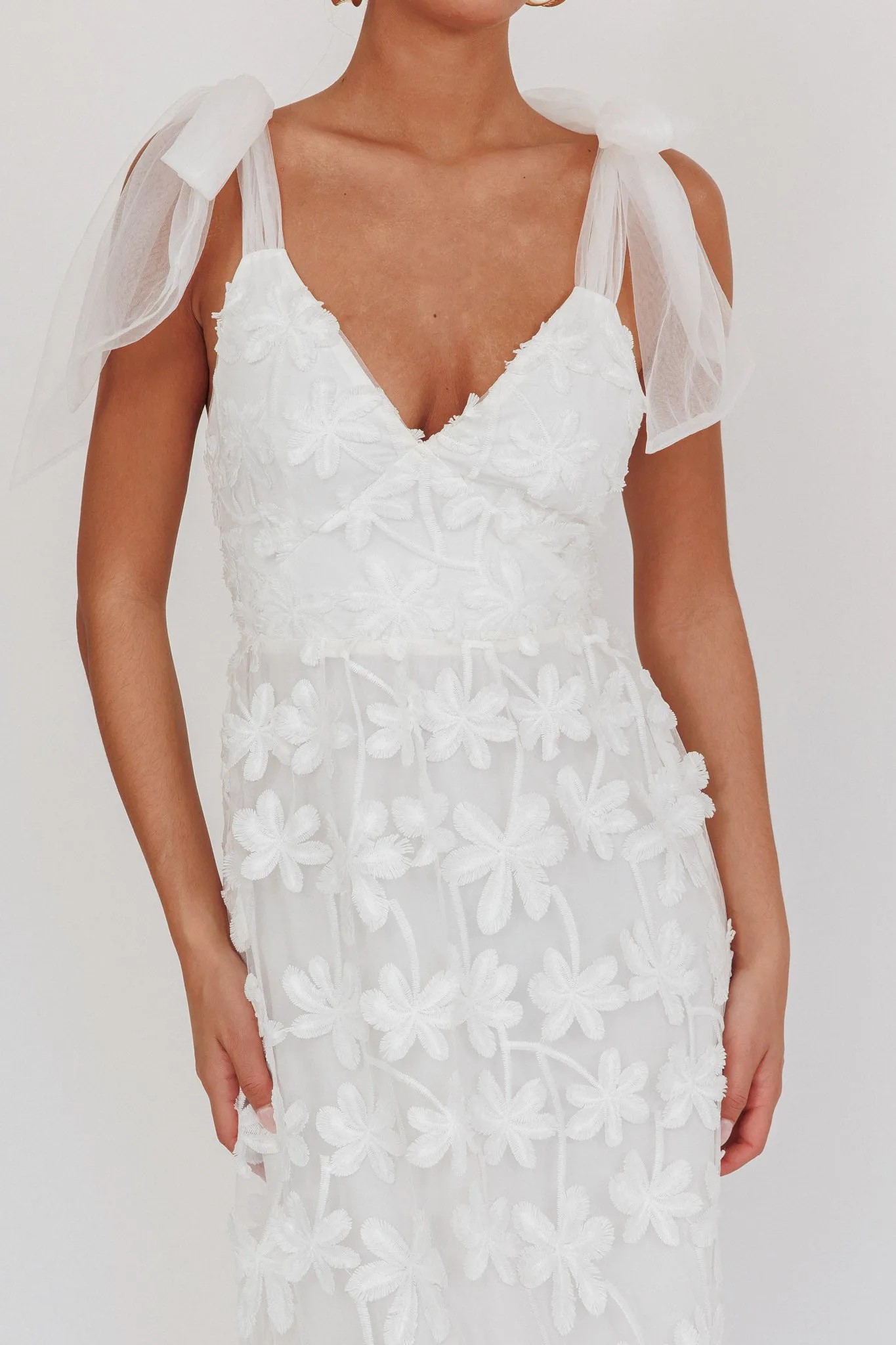 Mykonos Morning Tied Shoulder Tree Maxi Dress White sold by Selfie Leslie product image thumbnail 3