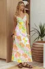 Jaya Floral A-line Maxi Dress Checker Lime sold by Selfie Leslie