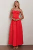 Heavenly Glow Gathered Bust A-Line Maxi Dress Red sold by Selfie Leslie