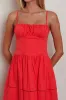 Heavenly Glow Gathered Bust A-Line Maxi Dress Red sold by Selfie Leslie