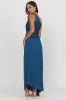 Amelie One-Shoulder Accordion Pleat Maxi Dress Teal sold by Selfie Leslie