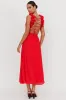 Madara Laced Back Ruffle Dress Red sold by Selfie Leslie