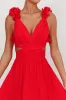 Madara Laced Back Ruffle Dress Red sold by Selfie Leslie