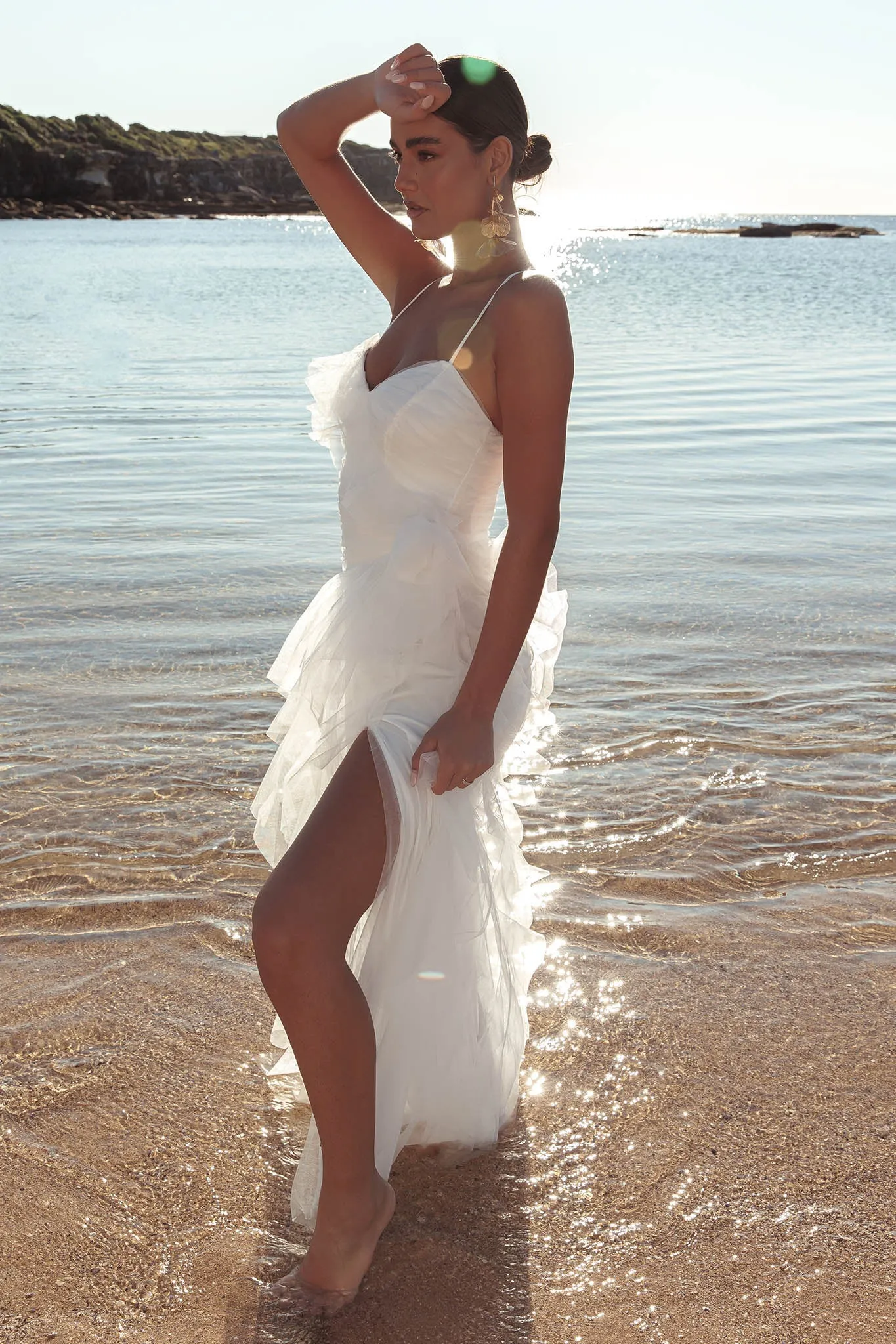 Sun To Me Tulle Maxi Dress Off White sold by Selfie Leslie product image thumbnail 4