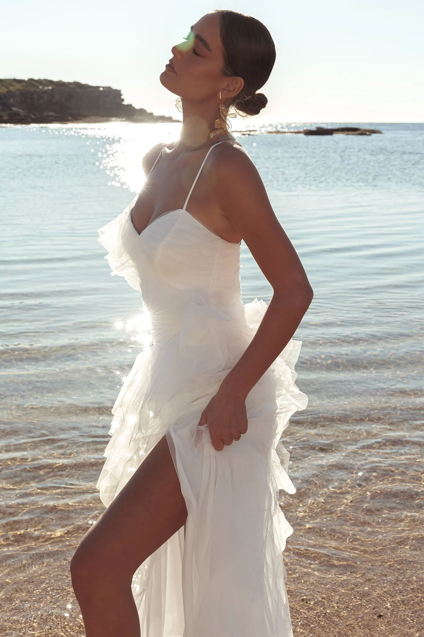 Sun To Me Tulle Maxi Dress Off White sold by Selfie Leslie product image thumbnail 3