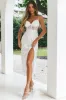Trophy Lace Bodice Midi Dress Ivory sold by Selfie Leslie
