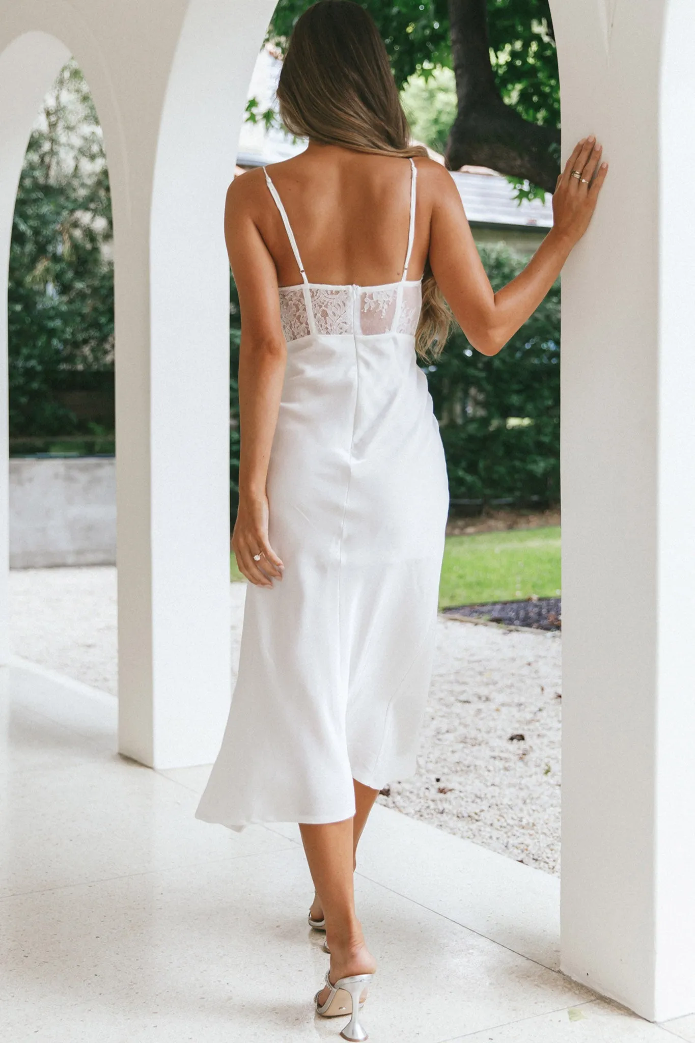 Trophy Lace Bodice Midi Dress Ivory sold by Selfie Leslie product image thumbnail 3