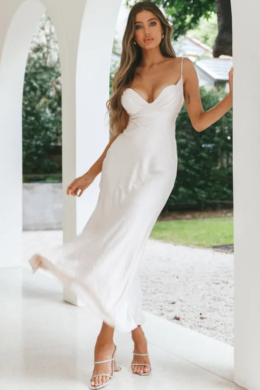 Infinity Pintuck Bust Maxi Dress Champagne sold by Selfie Leslie