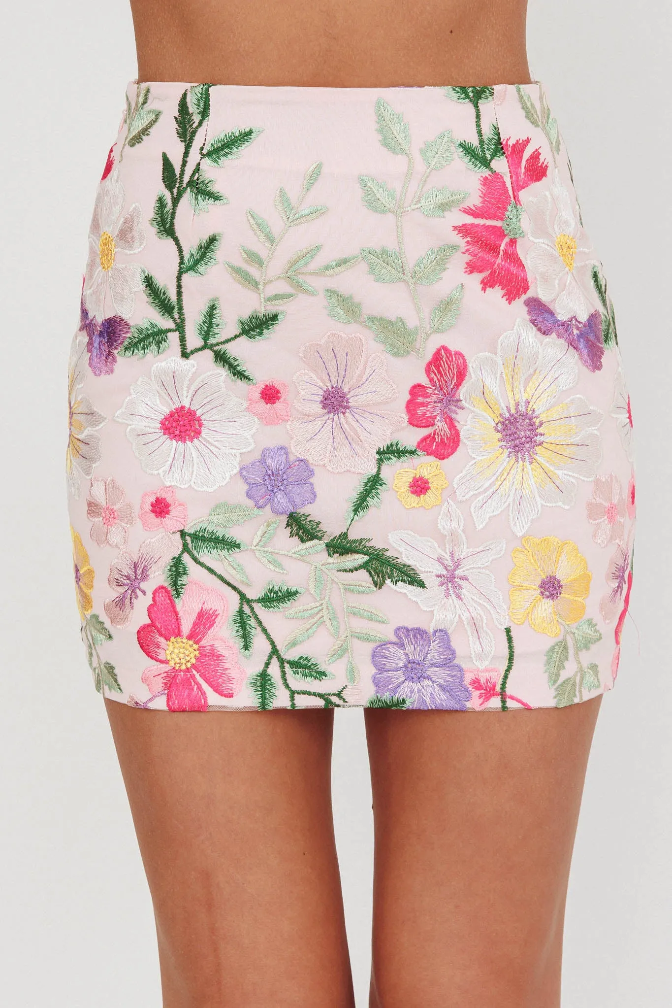 High Street Jacquard Mini Skirt Floral Multi sold by Selfie Leslie product image thumbnail 3