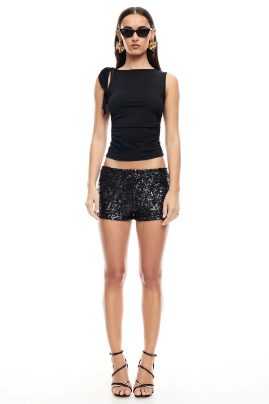 LIONESS Night Rider Mini Shorts Onyx sold by Selfie Leslie