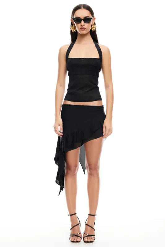 LIONESS Palisades Mini Skirt Onyx made by Lioness