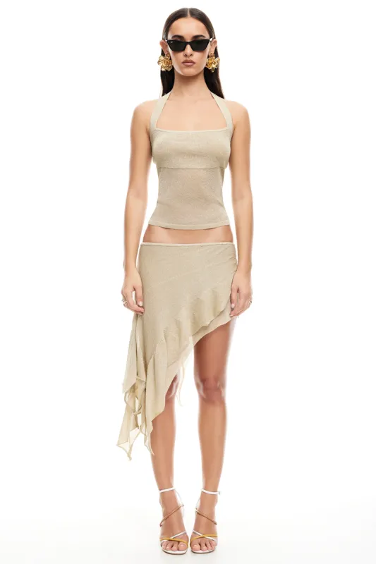 LIONESS Palisades Mini Skirt Oyster made by Lioness