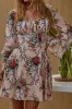 Emmy Gathered Bust Mini Dress Floral Pink sold by Selfie Leslie