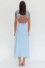 Eloquent Lace-Up Back Maxi Dress Blue sold by Selfie Leslie