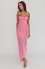 Nerida Waist Tie Asymmetric Dress Pink sold by Selfie Leslie
