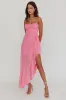 Nerida Waist Tie Asymmetric Dress Pink sold by Selfie Leslie