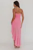 Nerida Waist Tie Asymmetric Dress Pink sold by Selfie Leslie