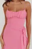 Nerida Waist Tie Asymmetric Dress Pink sold by Selfie Leslie