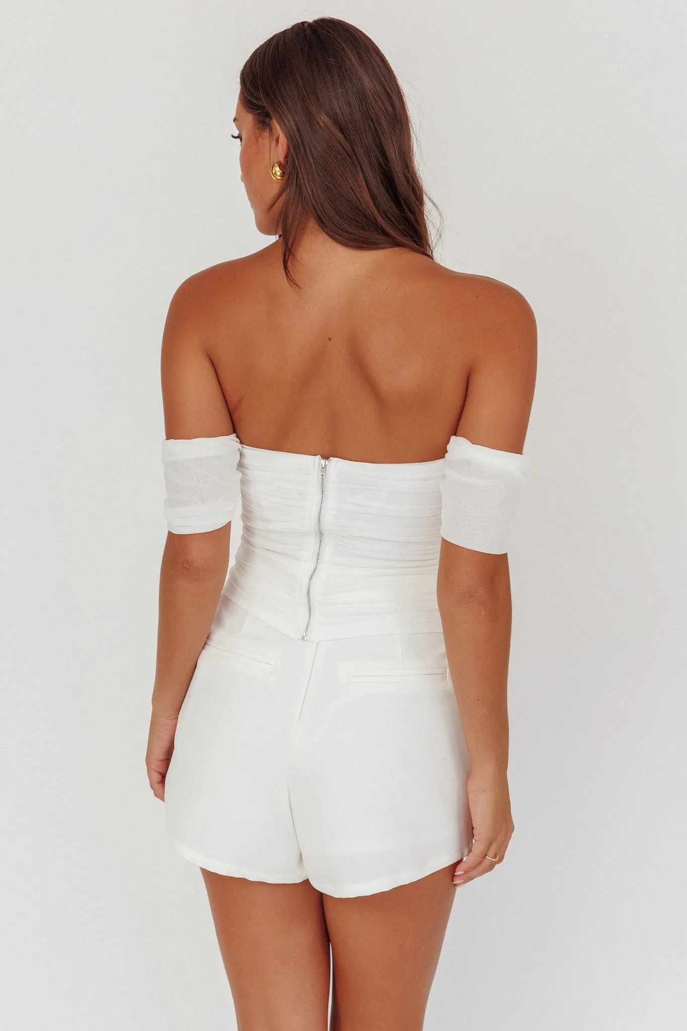 Melonie Off-Shoulder Top White sold by Selfie Leslie product image thumbnail 2