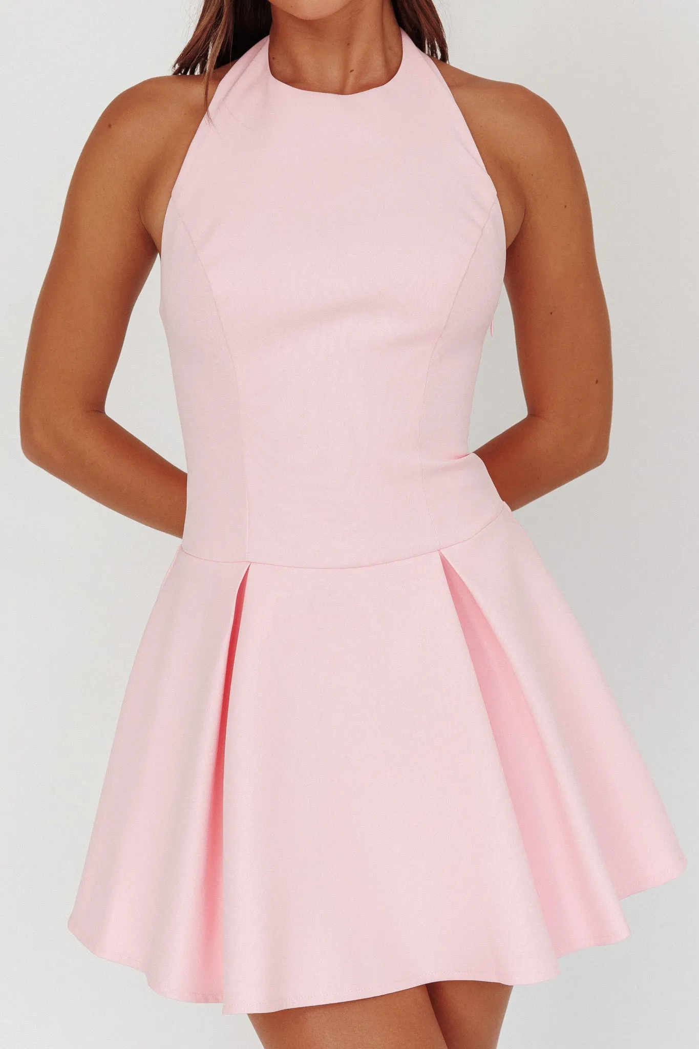 Hype Girl Box Pleat Mini Dress Pink sold by Selfie Leslie product image thumbnail 4