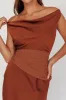 Isabella Open Cowl Back Maxi Dress Cocoa sold by Selfie Leslie