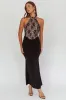 Lovelight Lace Bodice Halter Maxi Dress Black sold by Selfie Leslie
