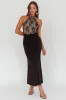 Lovelight Lace Bodice Halter Maxi Dress Black sold by Selfie Leslie