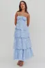 Provence Bloom Tiered Maxi Dress Blue sold by Selfie Leslie