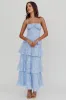 Provence Bloom Tiered Maxi Dress Blue sold by Selfie Leslie