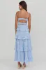 Provence Bloom Tiered Maxi Dress Blue sold by Selfie Leslie