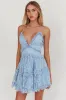 Laney Low Back Cami Strap Dress Lace Blue sold by Selfie Leslie