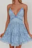 Laney Low Back Cami Strap Dress Lace Blue sold by Selfie Leslie