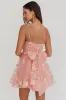 Athens Floral Bow Mini Dress Pink sold by Selfie Leslie