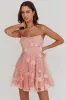 Athens Floral Bow Mini Dress Pink sold by Selfie Leslie