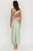 Take Care Backless Sash Maxi Dress Pistachio sold by Selfie Leslie