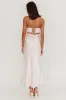 Moon Song Strapless Laced Back Dress Blush sold by Selfie Leslie