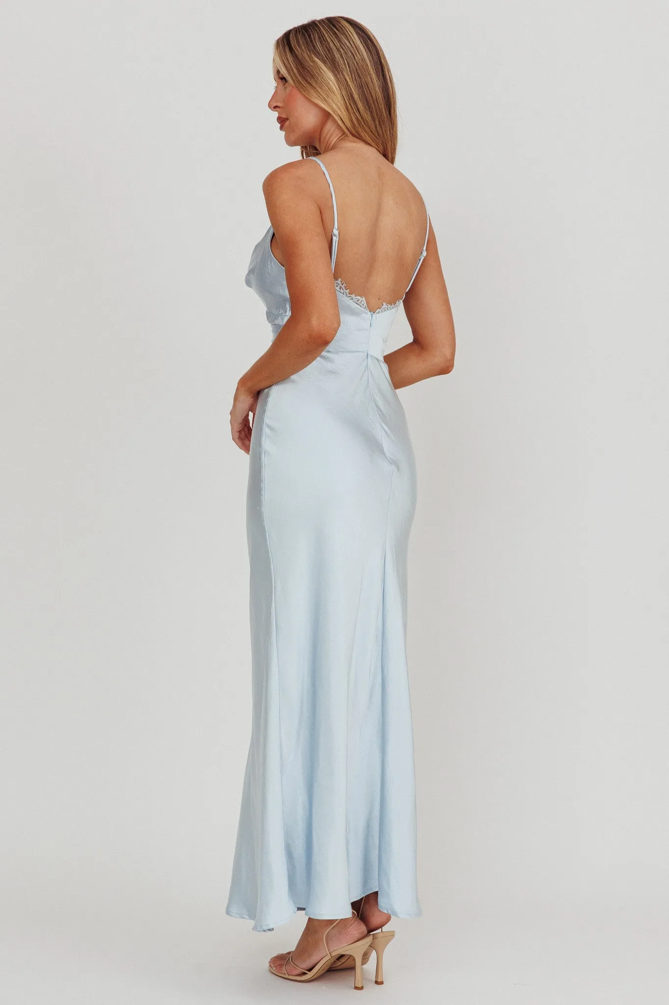 Our Story Surplice Neckline Maxi Dress Steel Blue sold by Selfie Leslie product image thumbnail 2