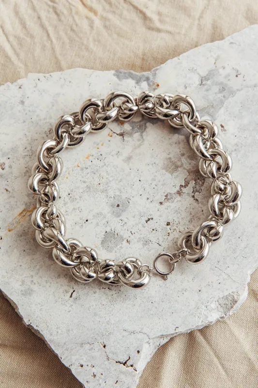 Kat Irregular Choker Necklace Dark Silver sold by Selfie Leslie