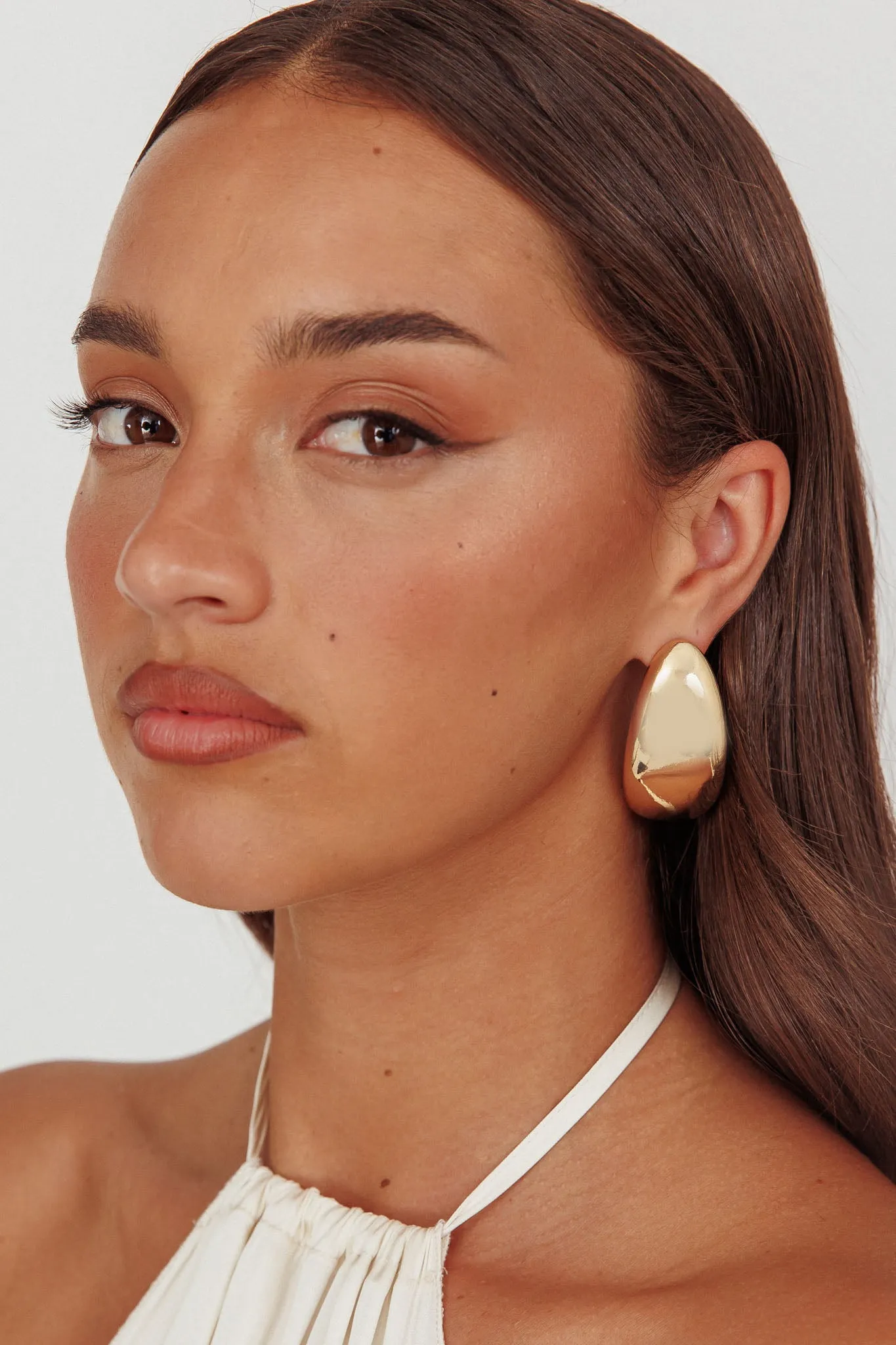 Clarita Pebble Earrings Gold sold by Selfie Leslie product image thumbnail 2