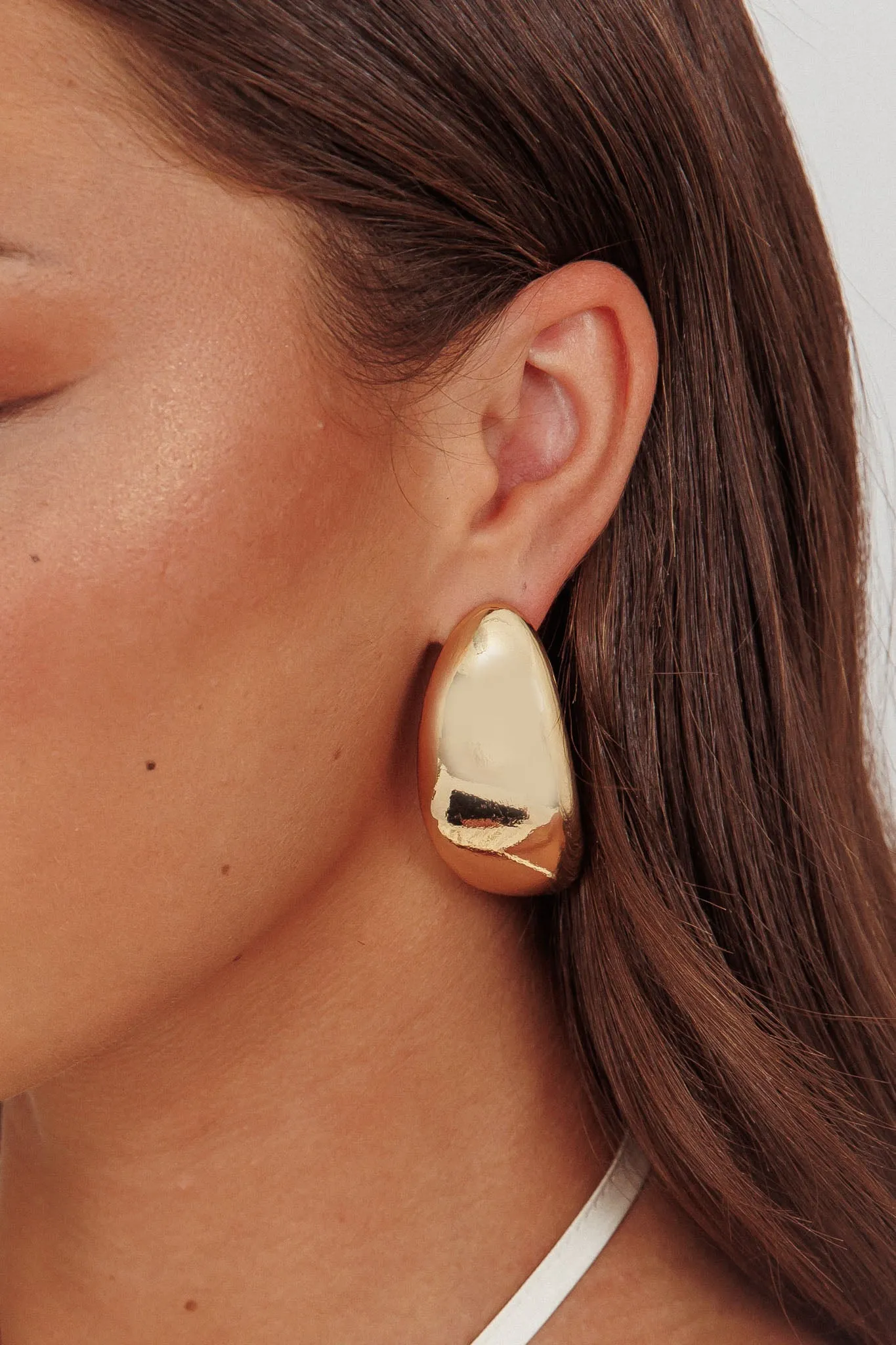 Clarita Pebble Earrings Gold sold by Selfie Leslie