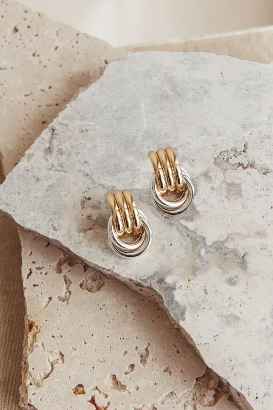 Georgina Two Tone Loop Earrings Mix sold by Selfie Leslie