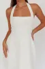 Hendrix Halterneck A-Line Mini Dress Cream sold by Selfie Leslie