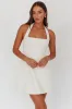 Hendrix Halterneck A-Line Mini Dress Cream sold by Selfie Leslie