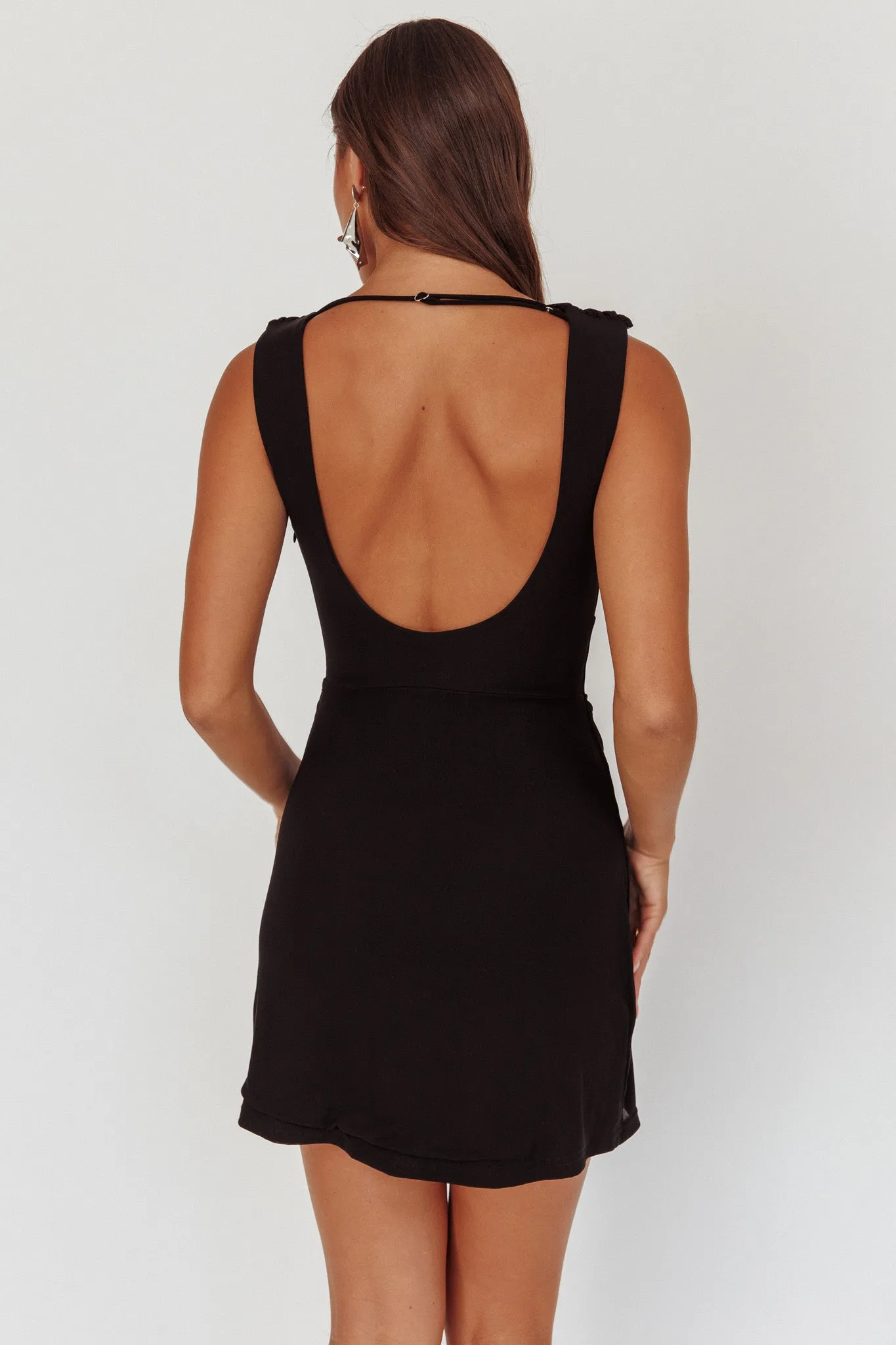 Saved Draped Neck Mini Dress Black sold by Selfie Leslie product image thumbnail 2