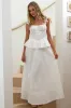 Provence Bloom Peplum Maxi Dress Off White sold by Selfie Leslie