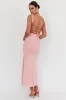 Dream Crush Lace-Up Back Maxi Dress Pink sold by Selfie Leslie