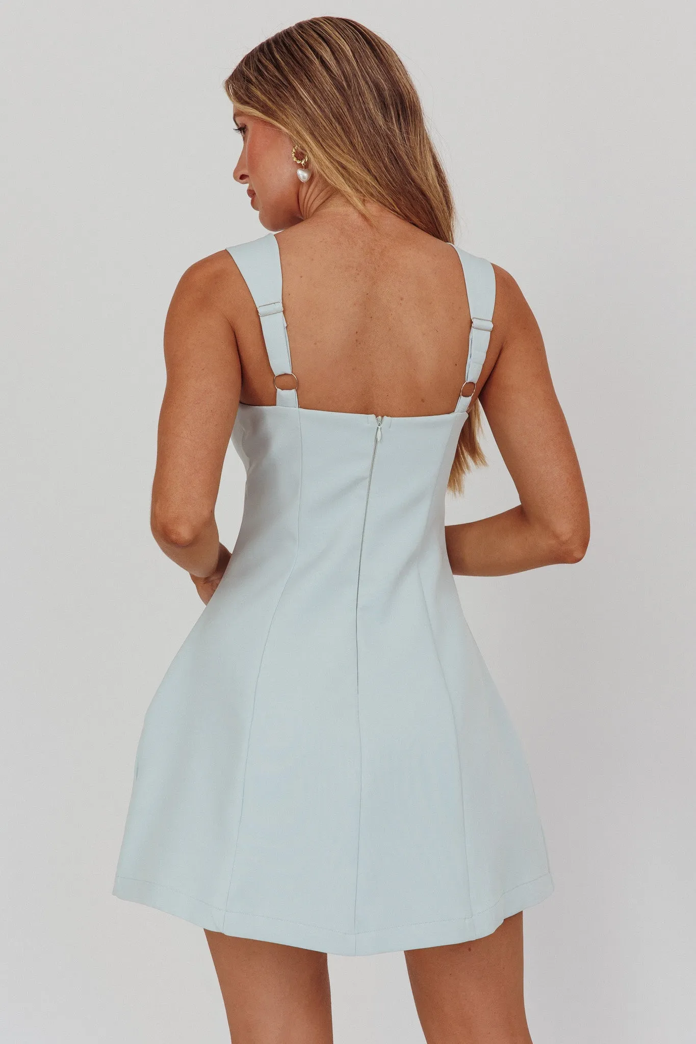 Jordy Structured A-Line Mini Dress Ice Blue sold by Selfie Leslie product image thumbnail 2
