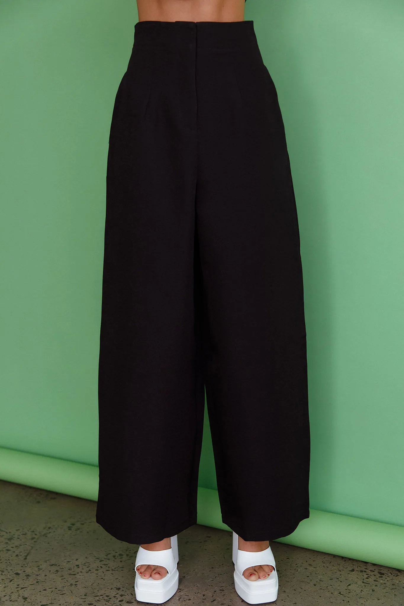 Starke High Waist Wide Leg Pants Black sold by Selfie Leslie product image thumbnail 4
