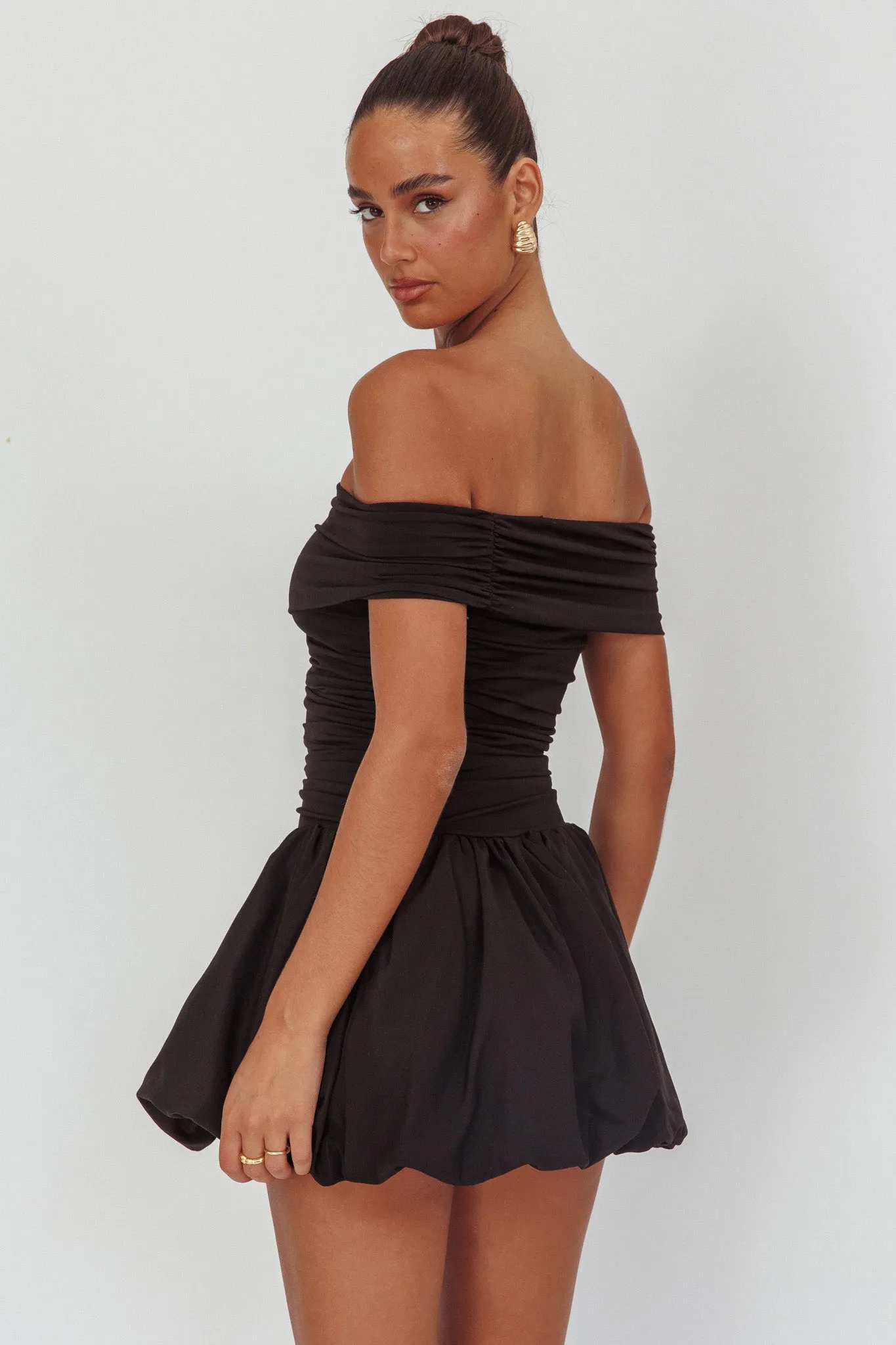 Dalayla Off-Shoulder Mini Dress Black sold by Selfie Leslie product image thumbnail 2